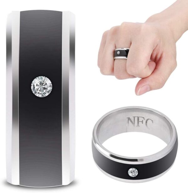 Smart Ring, No and Depth Universal Wear Smart Ring, Magic Wearable Device Universal Ring for Mobile Phone, NFC Smart Rings(size13) - Image 2
