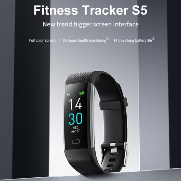 Fitness Tracker with Blood Pressure Heart Rate Oxygen Monitor, Activity Sleep & Temperature Smart Watch IP68 Waterproof Pedometer Step Counter for Kids Man Women S5 - Image 3