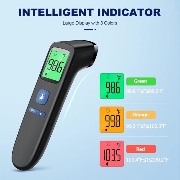 No-Touch Thermometer for Adults and Kids, Digital Baby Thermometer with Fever Alarm, 1 Second Fast Result, FSA HSA Eligible, Easy to use, 2 in 1 Mode - Image 3