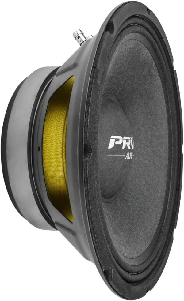 PRV AUDIO 10MR650A 10 Inch Midrange Speaker, 8 Ohm, 650 Watts, 97.5 db, 2.5 in Voice Coil Alto Series PRO Audio Mid Range Loudspeaker (Single)