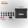 Sephia SP3060 Wired Headphones, HD Bass Driven Audio, Lightweight Aluminum Wired in Ear Earbud Headphones, S/M/L Ear Bud Tips, Earphone Case, 3.5mm Tangle-Free Cord, No Mic - Image 7