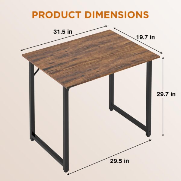 PayLessHere 32/39/47 inch Computer Desk Study Writing Table, Adjustable feet, Modern Furniture for Home Office (1, Brown, 32 inch) - Image 3