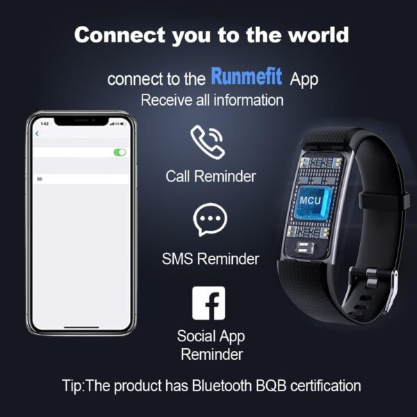 Fitness Tracker with Blood Pressure Heart Rate Oxygen Monitor, Activity Sleep & Temperature Smart Watch IP68 Waterproof Pedometer Step Counter for Kids Man Women S5 - Image 5