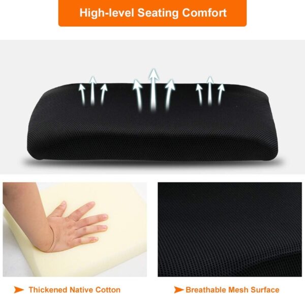 Home Office Chair Ergonomic Desk Chair Mesh Computer Chair with Lumbar Support Armrest Executive Rolling Swivel Adjustable Mid Back Task Chair for Women Adults, Black - Image 4