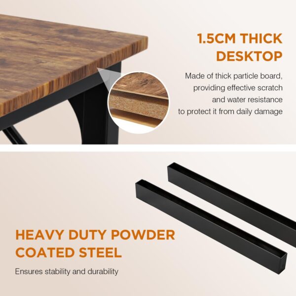 PayLessHere 32/39/47 inch Computer Desk Study Writing Table, Adjustable feet, Modern Furniture for Home Office (1, Brown, 32 inch) - Image 7