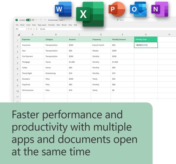 Microsoft Office Home & Business 2024 | Classic Desktop Apps: Word, Excel, PowerPoint, Outlook and OneNote | One-Time Purchase for 1 PC/MAC | Instant Download [PC/Mac Online Code] - Image 3