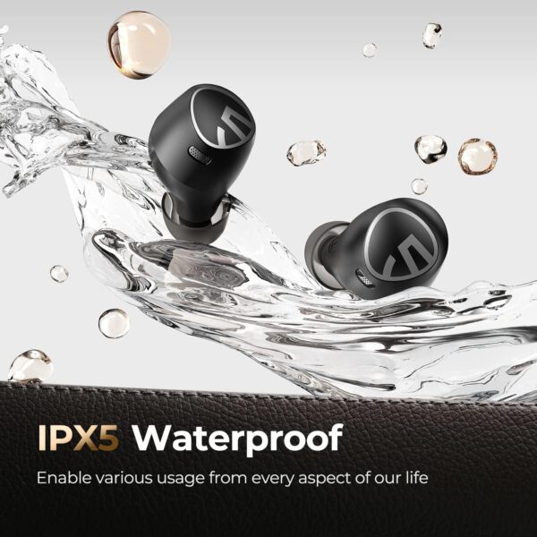 SoundPEATS Free2 Classic Wireless in Ear Earbuds, 30Hrs Playtime Headphones, Bluetooth V5.1 Earphones, Built in Mic for Clear Calls, Touch Control, Single/Twin Mode, Stereo Sound - Image 7