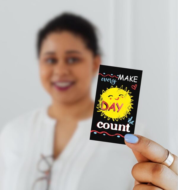 Iconikal Inspirational, Motivational, Gratitude, Appreciation, Kindness & Encouragement Sayings Mini Quote Cards, Blank Back, 200-Count - Image 4