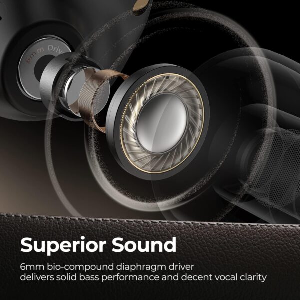 SoundPEATS Free2 Classic Wireless in Ear Earbuds, 30Hrs Playtime Headphones, Bluetooth V5.1 Earphones, Built in Mic for Clear Calls, Touch Control, Single/Twin Mode, Stereo Sound - Image 4