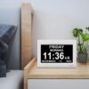 SSYA Digital Calendar Alarm Clock - Dementia Clocks for Vision Impaired, Elderly, Memory Loss Clock with Non-Abbreviated Clock with Date and Day (7 inch) - Image 5