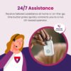 Medical Guardian MGMini – Medical Alert Necklace Systems for Seniors- Fast, Reliable Water-Resistant Panic Button, 4G GPS Tracker with 24/7 Emergency Operator Care -Includes Step Tracking (Silver) - Image 2