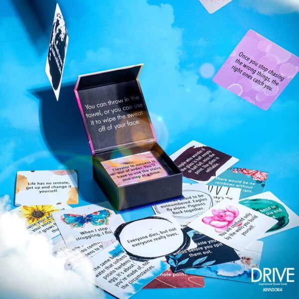 Joyadora 100 Motivational Quote Cards - Thought-provoking Quotes, Stimulating Encouragement and Inspirational - 3.5in x 3.5in Cards - Image 3