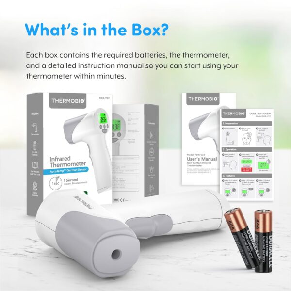 Medical Grade FSA HSA Approved Heavy Duty Touchless Infrared Forehead Thermometer, for Adults & Baby Digital Thermometer Gun, 1s Instant Results - Image 8