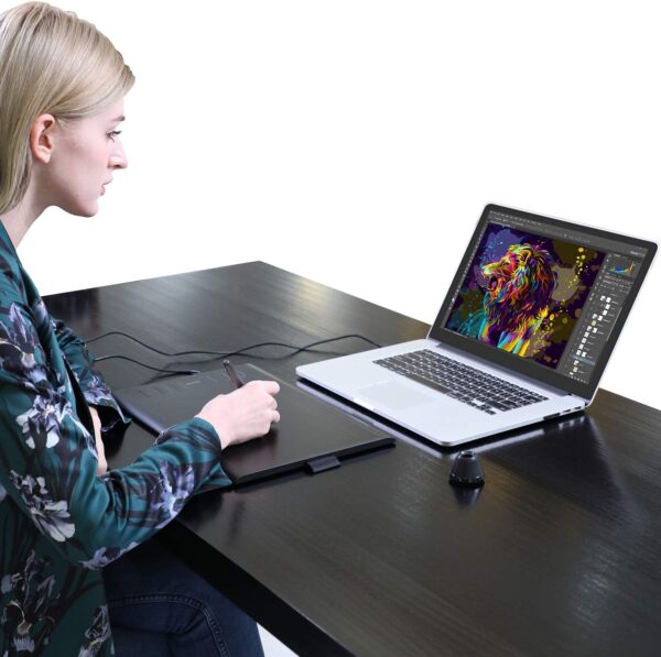 HUION Inspiroy H1060P Graphics Drawing Tablet with 8192 Pressure Sensitivity Battery-Free Stylus and 12 Customized Hot Keys, 10 x 6.25 inches Digital Art Tablet for Mac, Windows PC and Android - Image 7