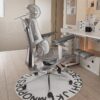 Hbada E3 Pro Ergonomic Office Chair, Big and Tall Office Chair - with 3-Zone Dynamic Lumbar Support, 4D Adjustable Headrest, 6D Adjustable Armrests, Swivel, Grey