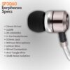 Sephia SP3060 Wired Headphones, HD Bass Driven Audio, Lightweight Aluminum Wired in Ear Earbud Headphones, S/M/L Ear Bud Tips, Earphone Case, 3.5mm Tangle-Free Cord, No Mic - Image 8