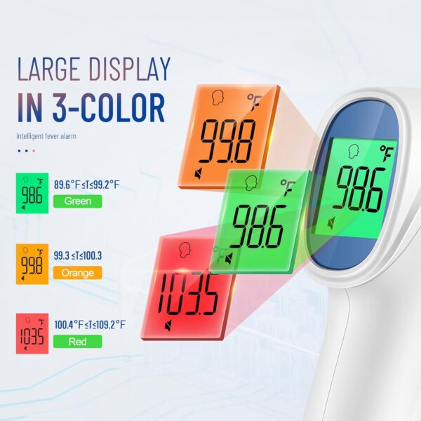 Forehead Thermometer for Adults and Kids, Digital Infrared Thermometer with Fever Alarm, FSA HSA Eligible, Fast Accurate Results, Easy to use - Image 3