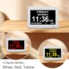 SSYA Digital Calendar Alarm Clock - Dementia Clocks for Vision Impaired, Elderly, Memory Loss Clock with Non-Abbreviated Clock with Date and Day (7 inch) - Image 4