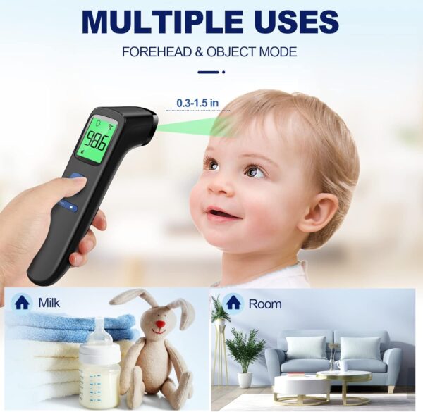 No-Touch Thermometer for Adults and Kids, Digital Baby Thermometer with Fever Alarm, 1 Second Fast Result, FSA HSA Eligible, Easy to use, 2 in 1 Mode - Image 5