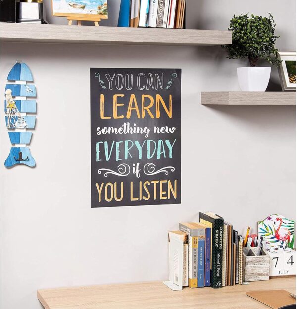 Juvale 20 Pack Motivational Posters with Positive Quotes for School Classrooms, Bulletin Boards, Inspirational Growth Mindset Poster, Chalkboard Style, 13 x 19 in - Image 2