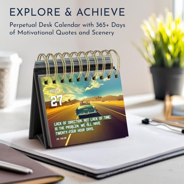 RYVE Motivational Calendar for Men - Daily Flip Calendar with 365+ Inspirational Quotes - Inspirational Gifts for Men, Office Decor for Men, Office Desk Accessories for Men, Office Gifts for Men - Image 3