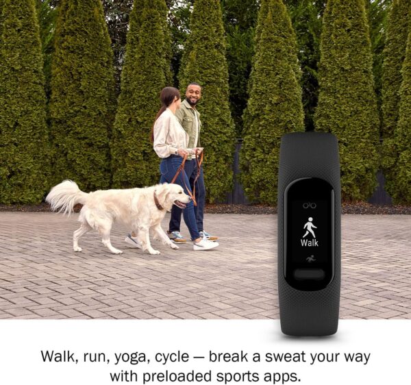 Garmin vivosmart 5 Fitness Tracker, Long-Lasting Battery, Wrist Heart Rate, Sleep Tracking, Smart Notifications, Compatible with Phone GPS | Signature Series Charger Bundle - Image 3