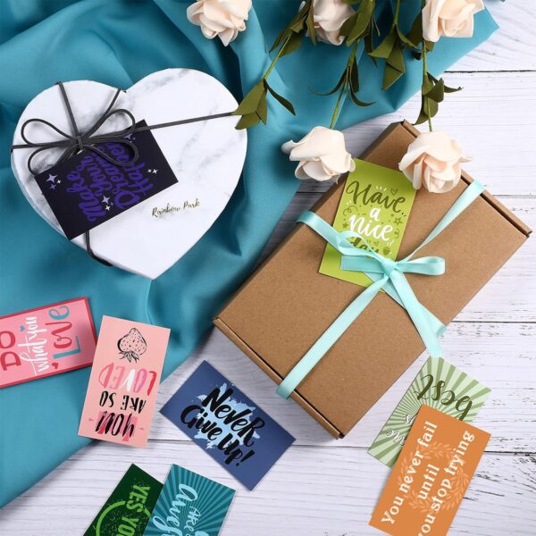 Outus 120 Pcs Motivational Encouragement Quote Cards Inspirational Kindness Appreciation Gratitude Business Cards Encouragement Mini Note Cards, 30 Styles, 3.5 x 2 Inch(Bright Style) - Image 4