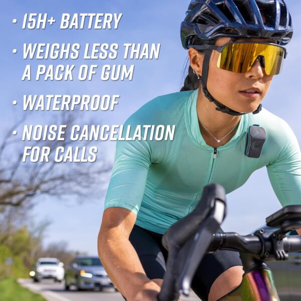 noxgear 39g Wearable Waterproof Bluetooth Speaker - Magnetic Clip-On Wireless Portable Speakers - Up to 15 Hours Battery Life - Clip Speaker with Microphone - Large Tactile Control Buttons - Image 2