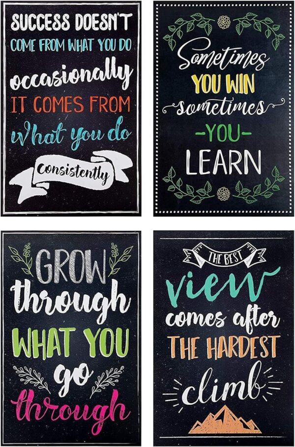 Juvale 20 Pack Motivational Posters with Positive Quotes for School Classrooms, Bulletin Boards, Inspirational Growth Mindset Poster, Chalkboard Style, 13 x 19 in - Image 7