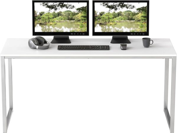 SHW Mission 48-Inch Home Office Computer Desk, White - Image 4