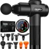 TOLOCO Massage Gun, Deep Tissue Back Massage for Athletes for Pain Relief, Percussion Massager with 10 Massages Heads & Silent Brushless Motor, Black