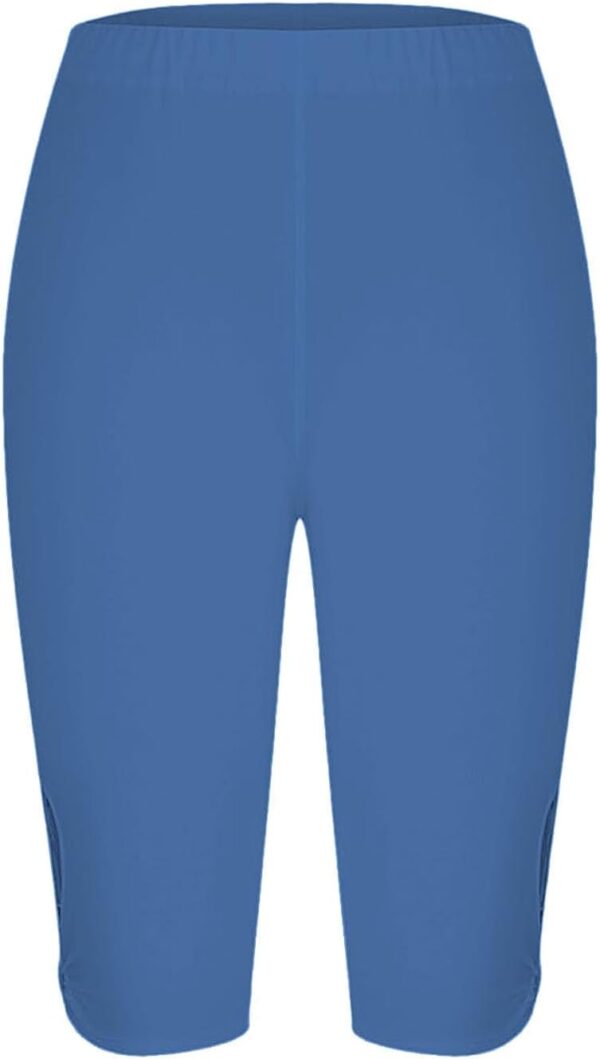 Womens Capris for Summer Dressy Casual Cropped High Waist Yoga Pants Comfy Stretchy Leggings Workout Compression - Image 2