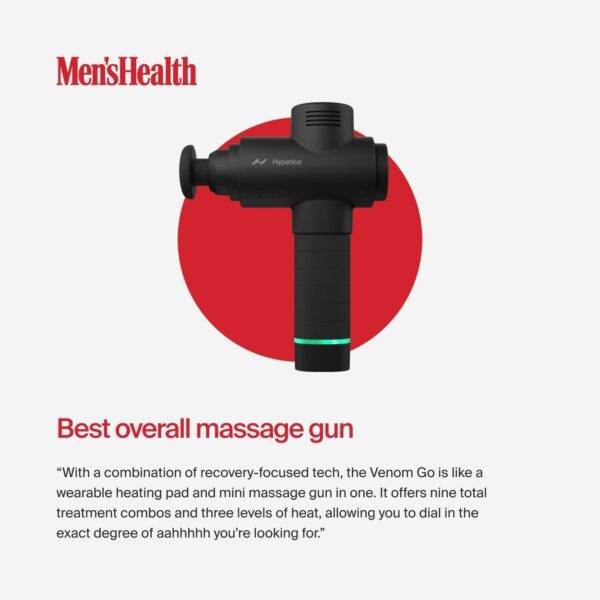 Hyperice Hypervolt 2 Black - Featuring Quiet Glide Technology - Handheld Percussion Massage Gun | 3 Speeds, 5 Interchangeable Heads | Helps Relieve Sore Muscles and Stiffness |FSA and HSA Eligible - Image 2