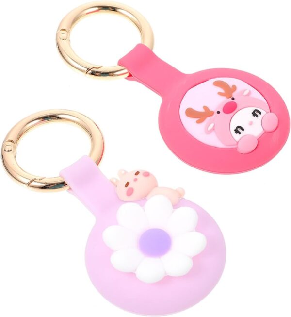 Milisten 2Pcs Cute Deer Protective Covers Soft Liquid Locating Device Sleeves for Pets and Keys Durable and Lightweight