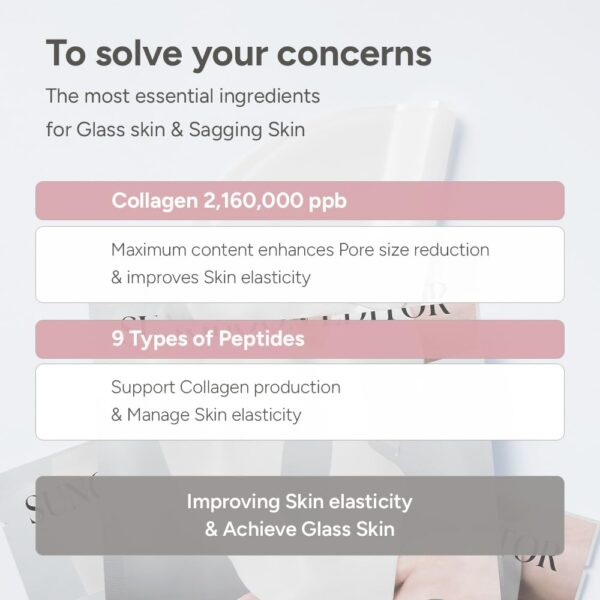 SUNGBOON EDITOR Deep Collagen Overnight mask 37gx4ea | Original Hydrating Collagen Face Mask | Real Collagen 2,160,000PPB for Elasticity |TikTok Trend Items Korean Skin Care - Image 4