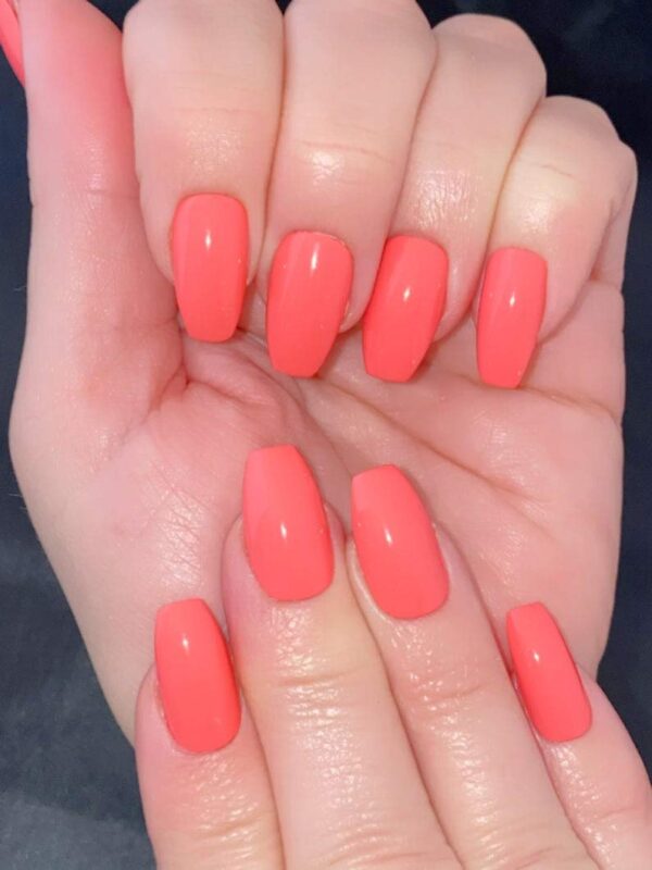 Peach-Nik Orange Pink Nail Polish Cruelty Free Vegan Polish by Eco Created Colors - Image 5
