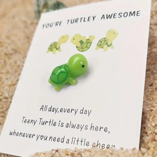 Mini Pocket Hug Turtle, You're Turtley Awesome Inspirational Gift with Card, Thank You Note Cards Greeting Card Mini Sea Turtle Figure Pocket Hug Gift for Friends and Family,Cards and Card Stock (Purple) - Image 6