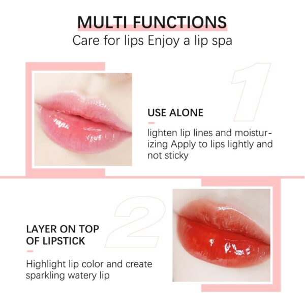 Hydrating Lip Oil - Moisturizing, Plumping Lip Gloss Balm With Cherry Tint - Image 2