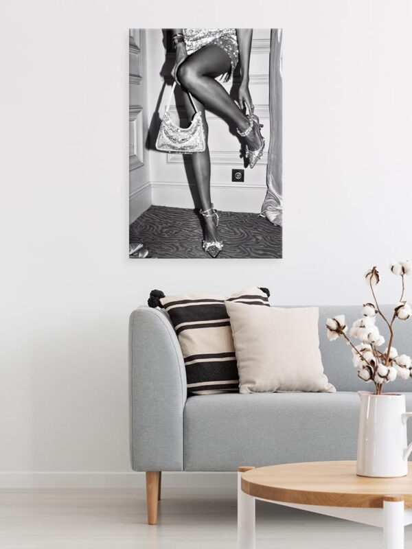 High Fashion Poster Trendy Black and White Wall Art Retro Girl Room Decor Luxury Feminist Canvas Prints Beautiful Chic Woman Picture for College Dorm Apartment Batchroom Bedroom Decor 20x30in Unframed - Image 5