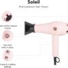 L'ANGE HAIR Soleil Professional Hair Dryer | 3 Heat Settings & 2 Airflow Settings | Cool Shot Locks-in Style | Professional Length Cord | Best Lightweight Hair for Smooth Blowouts (Blush) - Image 2
