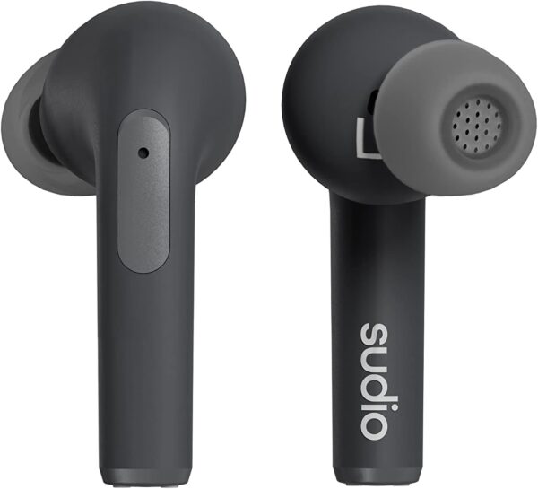 Sudio N2 Pro True Wireless Bluetooth in-Ear Earbuds with ANC - Multipoint Connection, IPX4 Water Resistant, USB-C and Wireless Charging, Microphone, 30h Play Time with Charging Case (Black) - Image 2