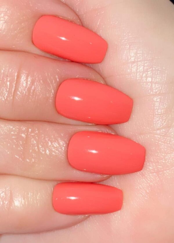 Peach-Nik Orange Pink Nail Polish Cruelty Free Vegan Polish by Eco Created Colors - Image 4