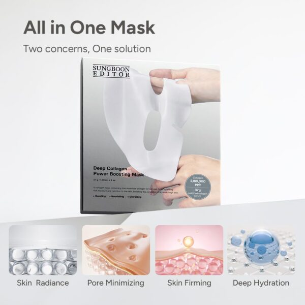 SUNGBOON EDITOR Deep Collagen Overnight mask 37gx4ea | Original Hydrating Collagen Face Mask | Real Collagen 2,160,000PPB for Elasticity |TikTok Trend Items Korean Skin Care - Image 5