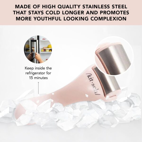 Kitsch Ice Face Roller – Stainless Steel Cold Roller for Face and Eye – Soothes Puffiness, Sore Muscles, and Headaches – Self Care Gift for Women - Terracotta - Image 7