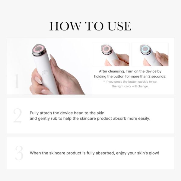 medicube Mini Booster Pro White | Affordable At-Home Facial Skin Care Tool for Beginners - Portable Glow Booster for Glass Skin, Boosting Skin Care Absorption, Skin care for teens, Korean Skin Care - Image 5
