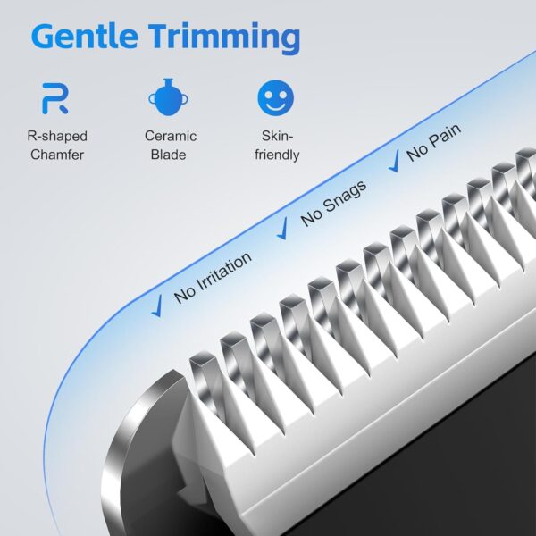 Body Hair Trimmer for Men, Manscape Electric Razor, Versatile Hair Trimmer for Groin, Beard, Nose/Ear Hair, Waterproof & USB-C Rechargeable, Travel Lock - Image 3