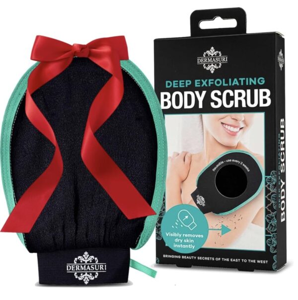 Dermasuri Deep Exfoliating Glove - Polishing Mitt Body Scrubber - Korean Skin Cleaner Exfoliator & Dead Skin Buffing Treatment - Keratosis Pilaris Scrub Remover- Shower Skincare (1 Pack) - Image 9