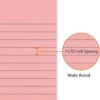 Amazon Basics Wide Ruled 8.5 x 11.75-Inch 50 Sheet Perforated Lined Writing Note Pads, Pack of 6, 300 Count, Multicolor - Image 3