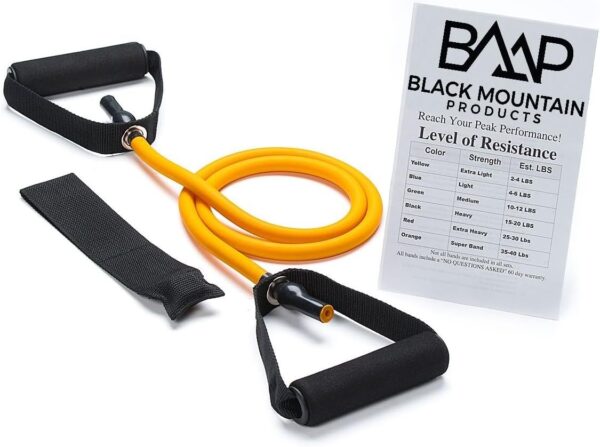 Black Mountain Products Single Resistance Band - Door Anchor and Starter Guide Included