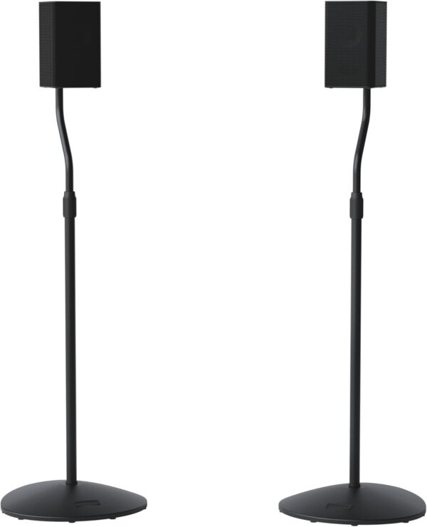 SANUS Speaker Stands Pair - Adjustable Height Speaker Stands for Satellite & Bookshelf Speakers up to 3.5lbs - Tool-Free Adjustment & Easy DIY Assembly